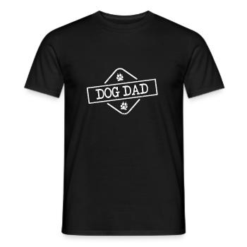 Dog dad dog - Men's T-Shirt - black - Front - AI Model Male 178 light (178cm)