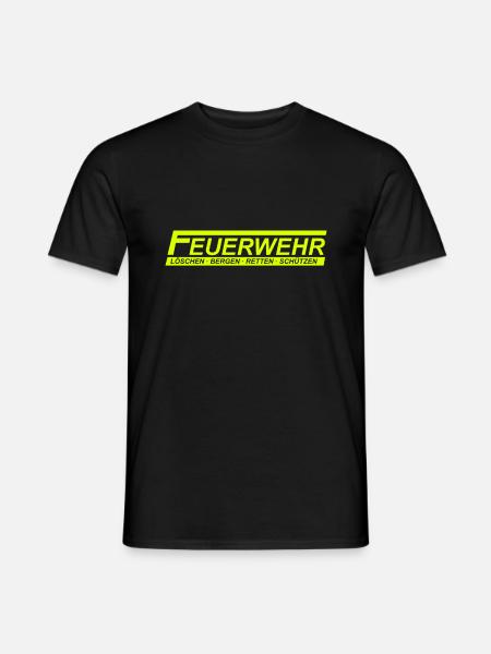 Feuerwehr - Männer T-Shirt - Schwarz