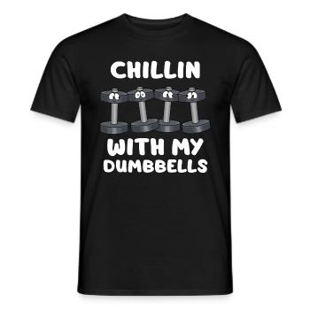 Gym Tshirt Herren Bodybuilding Shirt Fitness - Männer T-Shirt - Schwarz - Vorne - AI Model Male 178 light (178cm)