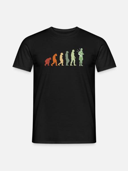 EVOLUTION bagpipe music bagpiper shirt - Men's T-Shirt - black