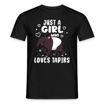 Tapir Shirt Ladies Tapir Gift Tapis de selle Tapir - T-shirt homme - noir - Devant - AI Model Male 178 light (178cm)