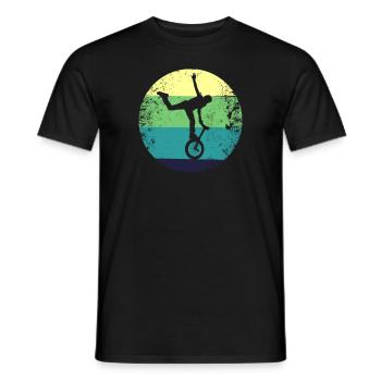 Unicycle Unicyclist Unicyclist Artist Vintage - Men's T-Shirt - black - Front - AI Model Male 178 light (178cm)