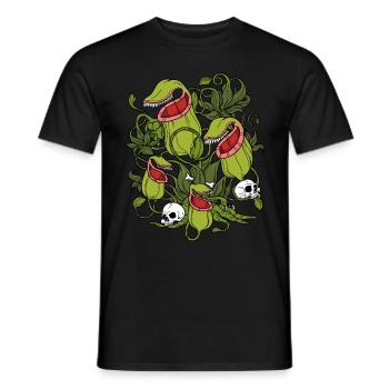 Red Pitcher Plant Shirt Carnivorous Plant - Men's T-Shirt - black - Front - AI Model Male 178 light (178cm)