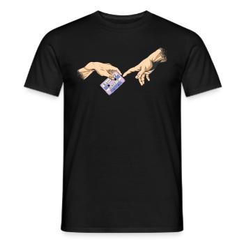 Chemise Vaporwave Cassette Gott Aesthetic Synthwave - T-shirt homme - noir - Devant - AI Model Male 178 light (178cm)