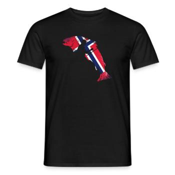 Pêcheur pêcheur Norvège Norvège voyage - T-shirt homme - noir - Devant - AI Model Male 178 light (178cm)