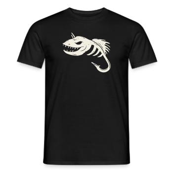 Angler fishing fisherman vacation camper fish - Men's T-Shirt - black - Front - AI Model Male 178 light (178cm)