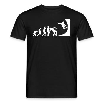 Evolution Skater Skateboard Skate halfpipe - Men's T-Shirt - black - Front - AI Model Male 178 light (178cm)
