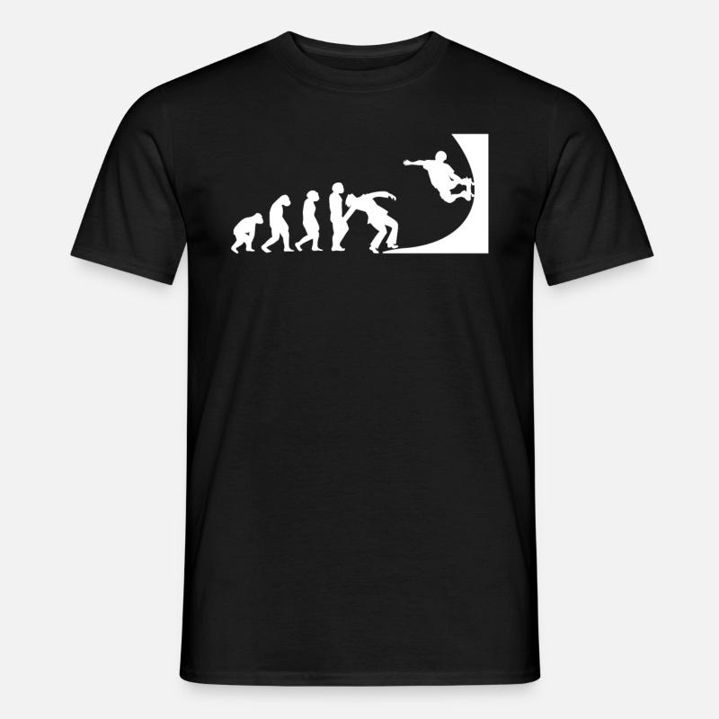 Evolution Skater Skateboard Skate halfpipe - T-shirt herr - svart