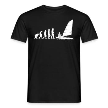 EVOLUTION Segeln Segel Segler Schiff Yacht Boot Se - Männer T-Shirt - Schwarz - Vorne - AI Model Male 178 light (178cm)