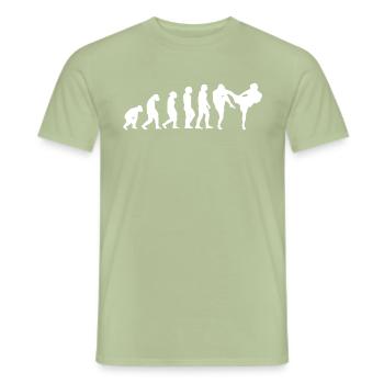 EVOLUTION Kickboxen Kickboxer Kampfsport Boxer - Männer T-Shirt - Sage - Vorne - AI Model Male 178 light (178cm)