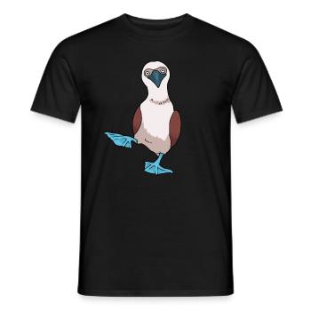 Blaufußtölpel Oiseau marin Drôle Oiseau bleu - T-shirt homme - noir - Devant - AI Model Male 178 light (178cm)