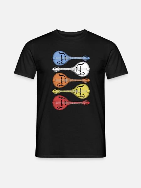 Vintage Mandoline Country Musik Retro Bluegrass - Männer T-Shirt - Schwarz