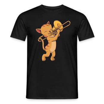 Trombone t-shirt chat vent musique cadeau tromboniste - T-shirt homme - noir - Devant - AI Model Male 178 light (178cm)