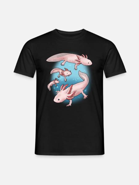 Axolotl Geschenk Unterwasser Lebewesen Axolotl - Männer T-Shirt - Schwarz