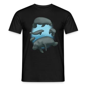 Chemise sous-marine lamantin lamantin lamantin - T-shirt homme - noir - Devant - AI Model Male 178 light (178cm)