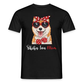 Shiba Inu Shirt Frauen Mutter Hundeshirt Shiba Inu - Männer T-Shirt - Schwarz - Vorne - AI Model Male 178 light (178cm)