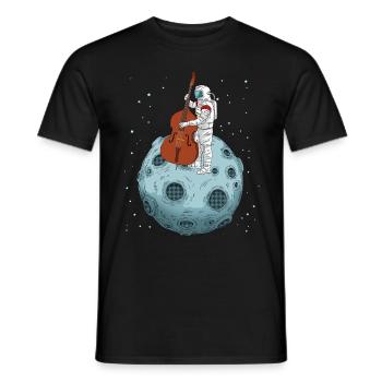 Kontrabass Geschenk Astronaut Big Band Kontrabass - Männer T-Shirt - Schwarz - Vorne - AI Model Male 178 light (178cm)