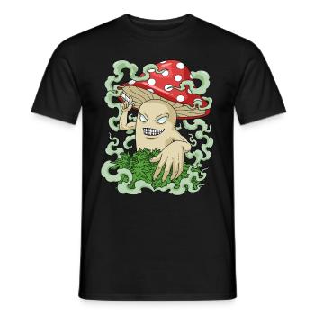 Magic Mushroom Kiffer Geschenk Shrooms Marijuana - Männer T-Shirt - Schwarz - Vorne - AI Model Male 178 light (178cm)