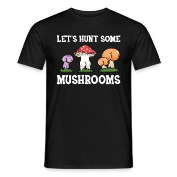 Mushrooms Collecting Fungi Mushroom Pickers Forest Morels Mushroom - Men's T-Shirt - black - Front - AI Model Male 178 light (178cm)