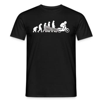 Mofa Mofaroller EVOLUTION Moped Mofafahrer tshirt - Männer T-Shirt - Schwarz - Vorne - AI Model Male 178 light (178cm)