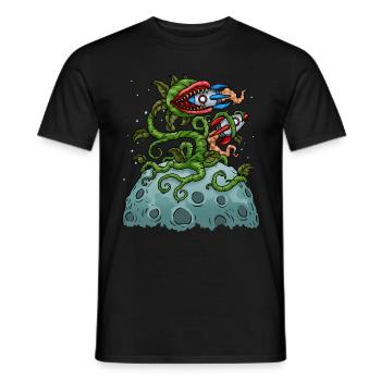 Venus Flytrap Rocket Carnivorous Plant - Men's T-Shirt - black - Front - AI Model Male 178 light (178cm)