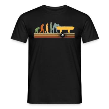 Snooker Evolution Billardtisch Billardkugeln Pool - Männer T-Shirt - Schwarz - Vorne - AI Model Male 178 light (178cm)