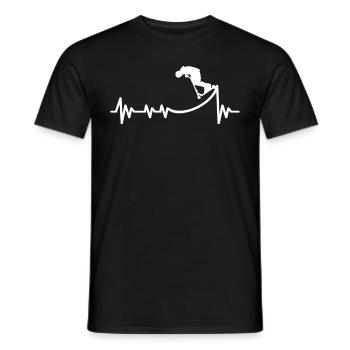 Tretroller Stuntscooter Herzschlag Stuntroller - Männer T-Shirt - Schwarz - Vorne - AI Model Male 178 light (178cm)