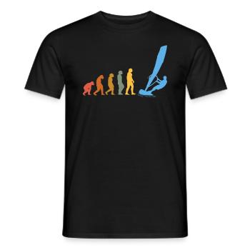 Windsurfing Sail Surfer-boards Windsurfing - Men's T-Shirt - black - Front - AI Model Male 178 light (178cm)