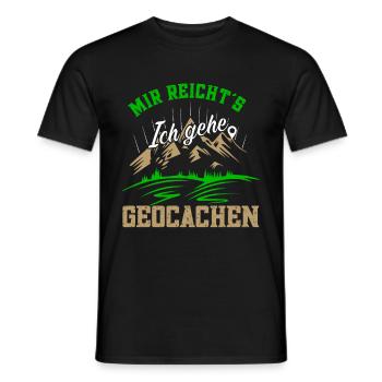 Mir reichts ich geh Geocachen white - Männer T-Shirt - Schwarz - Vorne - AI Model Male 178 light (178cm)