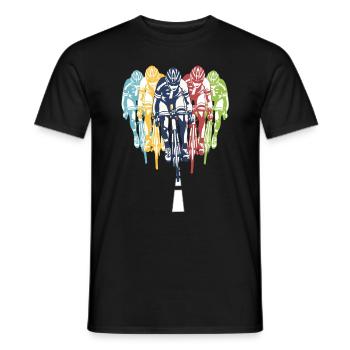 Vélo de course Vélo Accessoires Dames Vélo de course - T-shirt homme - noir - Devant - AI Model Male 178 light (178cm)