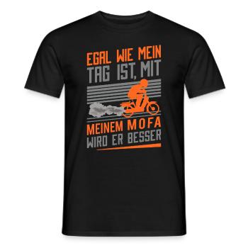 Mofa Mofaroller Moped Mofafahrer Mofas lustige - Männer T-Shirt - Schwarz - Vorne - AI Model Male 178 light (178cm)