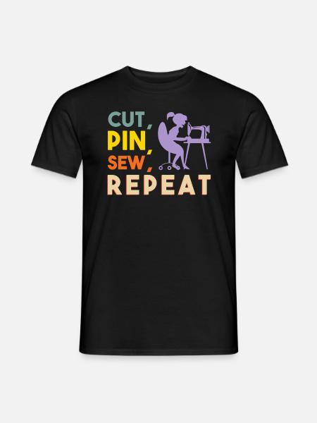 Sewing Seamstress Sewing Machine Handmade Sewing - Men's T-Shirt - black
