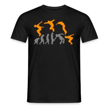 Parkour Parkour Runner Obstacle Parkour Evolution - Men's T-Shirt - black - Front - AI Model Male 178 light (178cm)