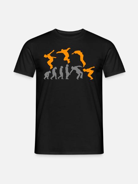 Parkour Parkourläufer Hindernisparkour Evolution - Männer T-Shirt - Schwarz