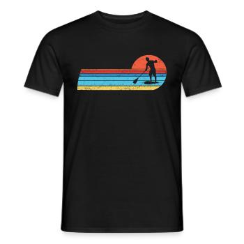 SUP paddleboarding Stand Up Paddle Herren supboard - Männer T-Shirt - Schwarz - Vorne - AI Model Male 178 light (178cm)
