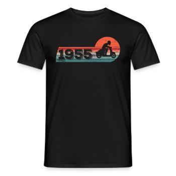 Motorroller Moped Jahrgang 1955 Geburtstag - Männer T-Shirt - Schwarz - Vorne - AI Model Male 178 light (178cm)