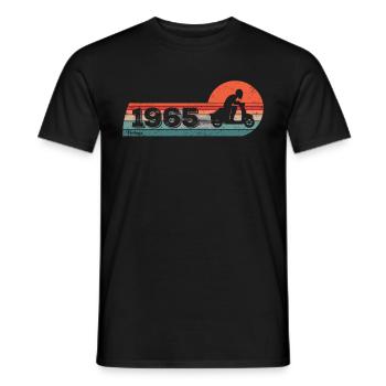 Motorroller Moped Jahrgang 1965 Geburtstag - Männer T-Shirt - Schwarz - Vorne - AI Model Male 178 light (178cm)