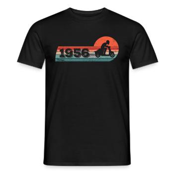 Motorroller Moped Jahrgang 1956 Geburtstag - Männer T-Shirt - Schwarz - Vorne - AI Model Male 178 light (178cm)
