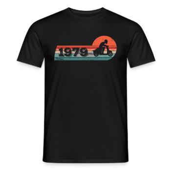 Motorroller Moped Jahrgang 1979 Geburtstag - Männer T-Shirt - Schwarz - Vorne - AI Model Male 178 light (178cm)