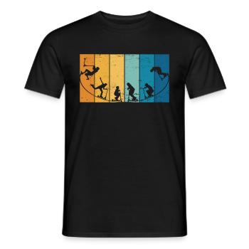 Scooter Stuntscooter Skater Ramp Pedal Scooter - T-shirt homme - noir - Devant - AI Model Male 178 light (178cm)