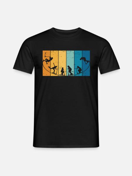 Scooter Stuntscooter Skater Ramp Pedal Scooter - Men's T-Shirt - black