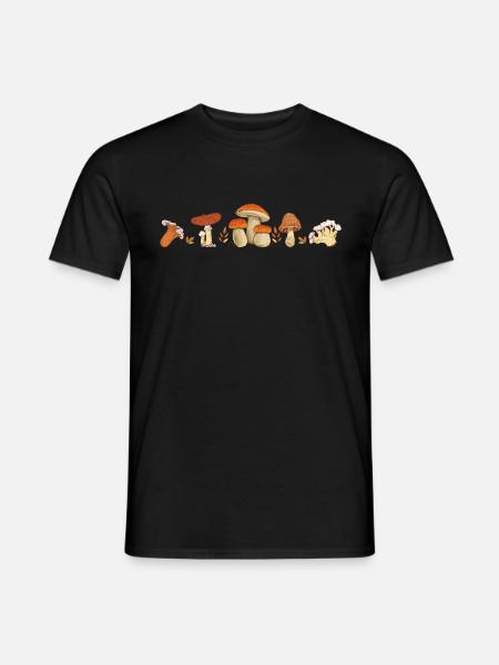Mushrooms mushroom picker Mushroom grower - Men's T-Shirt - black