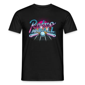 Pinball Pinball Machine Arcade Retro Slot Machine - Men's T-Shirt - black - Front - AI Model Male 178 light (178cm)