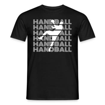 Jeu de handball Joueur de handball Joueur de handball Handball - T-shirt homme - noir - Devant - AI Model Male 178 light (178cm)