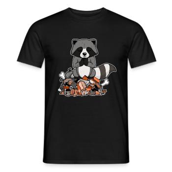 Raton laveur Méditez Cadeau Hommes Yoga Raton laveur - T-shirt homme - noir - Devant - AI Model Male 178 light (178cm)