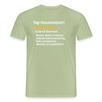 Bester Hausmeister Spruch Lustig Hausmeister - Männer T-Shirt - Sage - Vorne - AI Model Male 178 light (178cm)