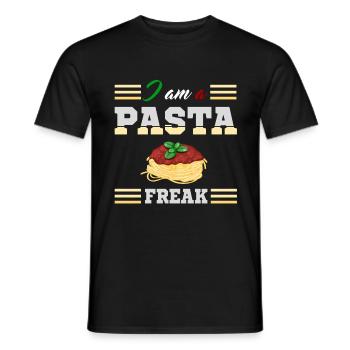Pasta Fan Noodles Raman Spaghetti Bolognese Italy - Men's T-Shirt - black - Front - AI Model Male 178 light (178cm)