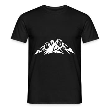 Mountains Icon - Men's T-Shirt - black - Front - AI Model Male 178 light (178cm)
