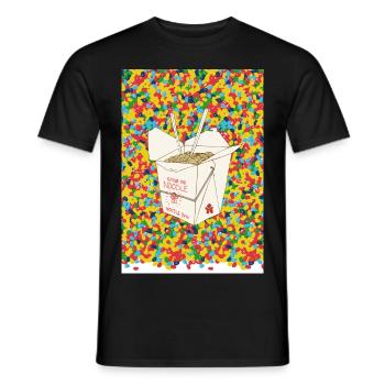 boîte de nouilles - T-shirt homme - noir - Devant - AI Model Male 178 light (178cm)