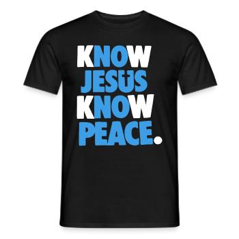 T-shirt Jésus - T-shirt homme - noir - Devant - AI Model Male 178 light (178cm)